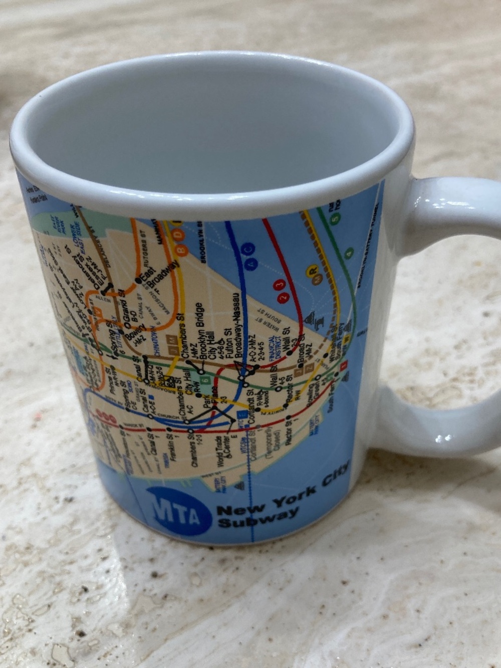 New York City Subway Map Coffee Mug MTA